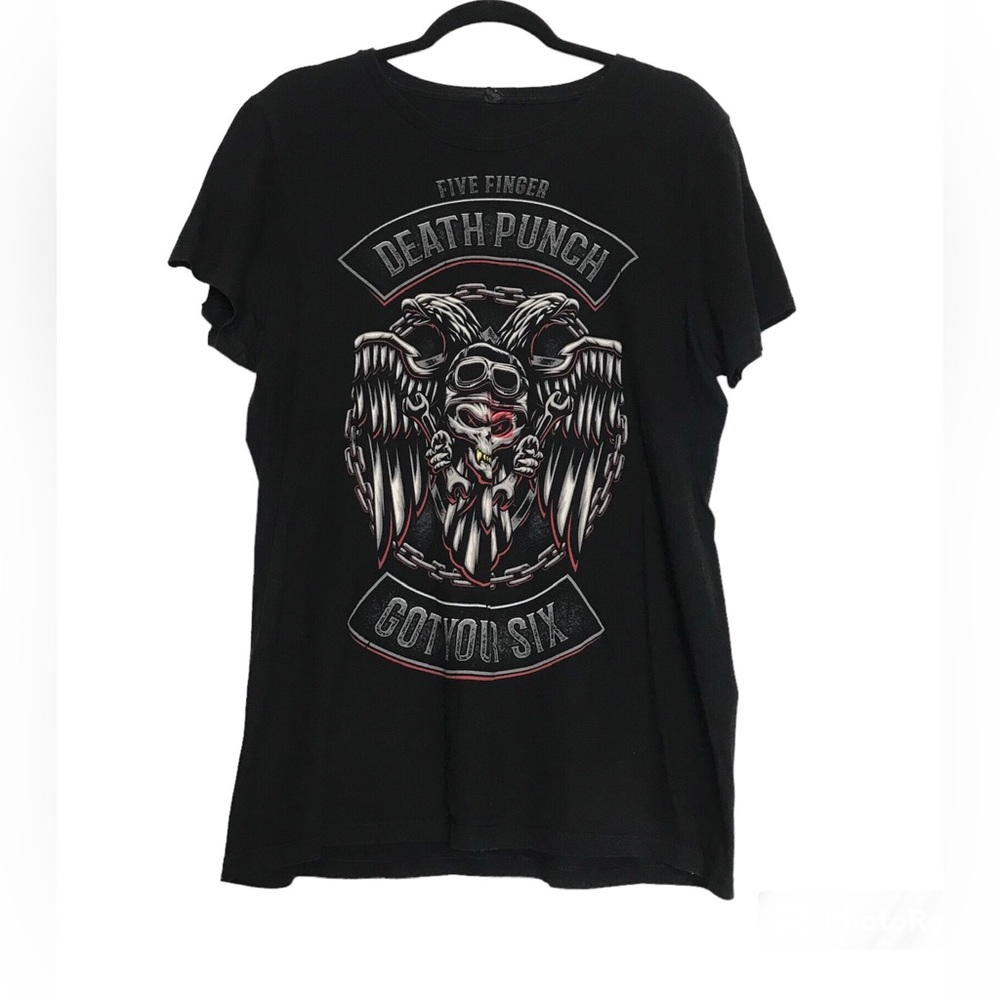 Hot Topic Black Five Finger Death Punch Graphic Band Shirt Mens Size L Metal
